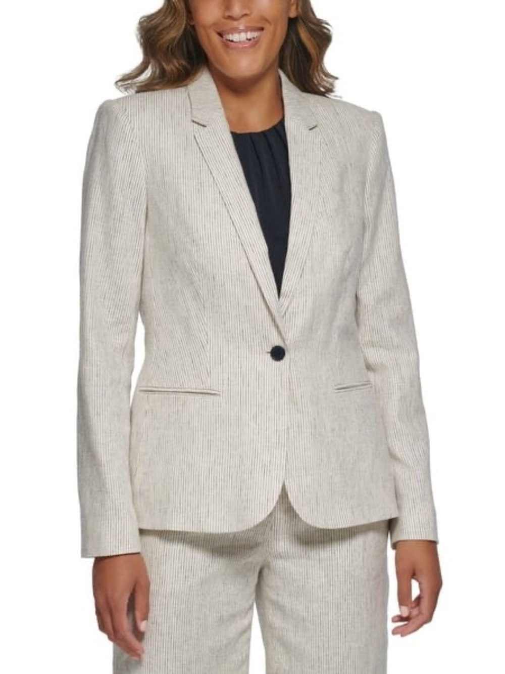 Calvin Klein Linen Single Button Blazer